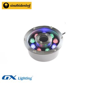Đèn led âm nước bánh xe đổi màu GX Lighting DANX-9W-RGB