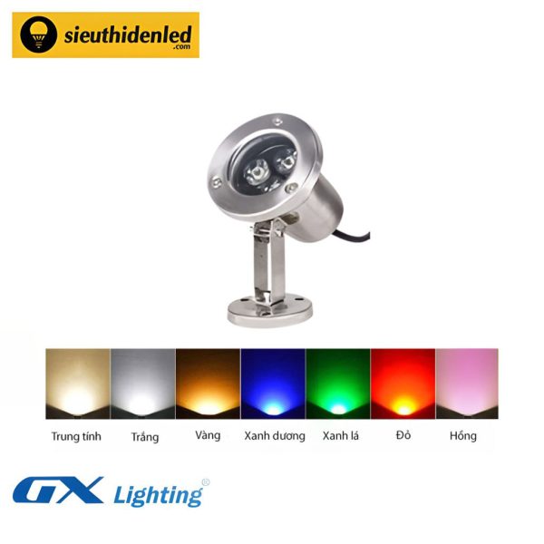 đèn led âm nước 3w GX Lighting