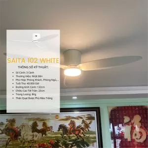 Quạt trần KaiyoKukan SAITA 102 WHITE