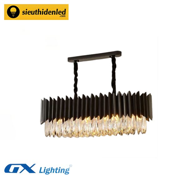 Đèn chùm pha lê thả ngang viền đen - GX Lighting GX6613N1100