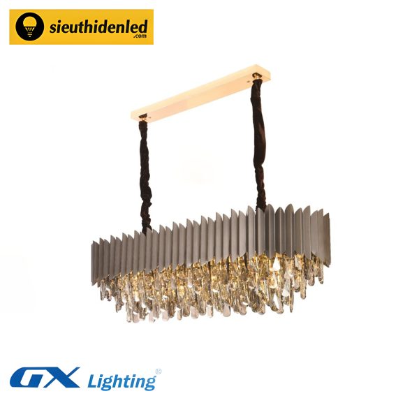 Đèn chùm pha lê thả ngang viền đen - GX Lighting GX88210N900