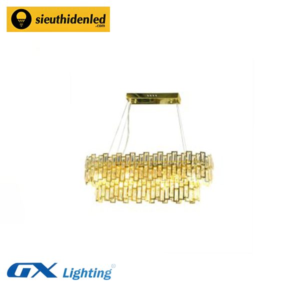 Đèn chùm pha lê viền xi vàng - GX Lighting GX6603N1100
