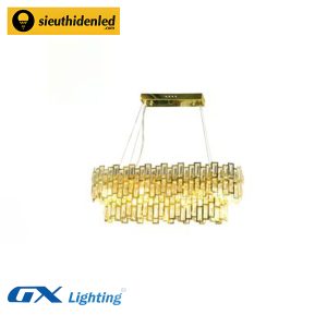 Đèn chùm pha lê viền xi vàng - GX Lighting GX6603N900