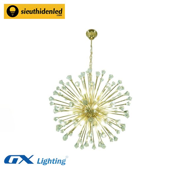 Đèn chùm thả inox xi vàng bóng GX Lighting GX101