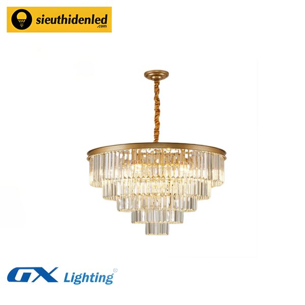 Đèn chùm thả pha lê tròn theo tầng - GX Lighting GX08T750