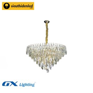 Đèn chùm thanh pha lê cao cấp hình oval - GX Lighting GX8163T800