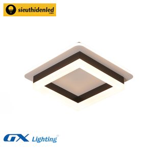 Đèn led ốp trần vuông viền đen 3 màu - GX Lighting GX965-20
