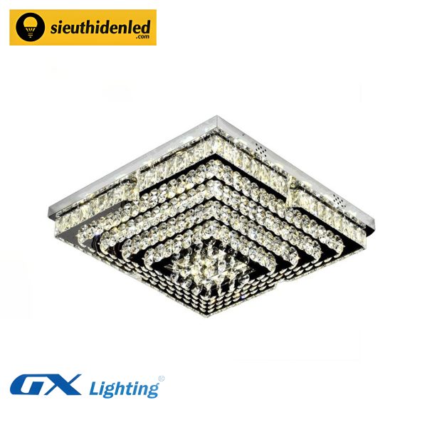 Đèn ốp trần pha lê vuông GX Lighting GX6373V600