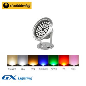 Đèn led âm nước đơn màu GX Lighting 36W DAN-36W