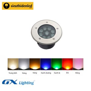 Đèn led âm đất tròn đơn màu 9W GX Lighting ADT-9W