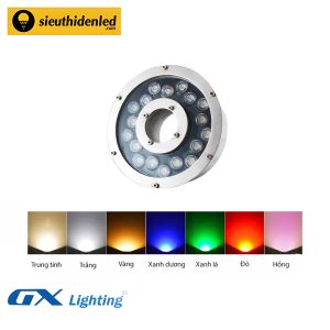 Đèn led âm nước bánh xe đơn màu GX Lighting DANX-18w