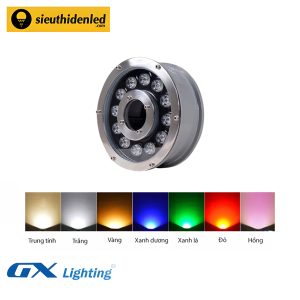 Đèn led âm nước bánh xe đơn màu GX Lighting DANX-12w