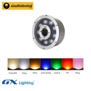 Đèn led âm nước bánh xe đơn màu GX Lighting DANX-9W