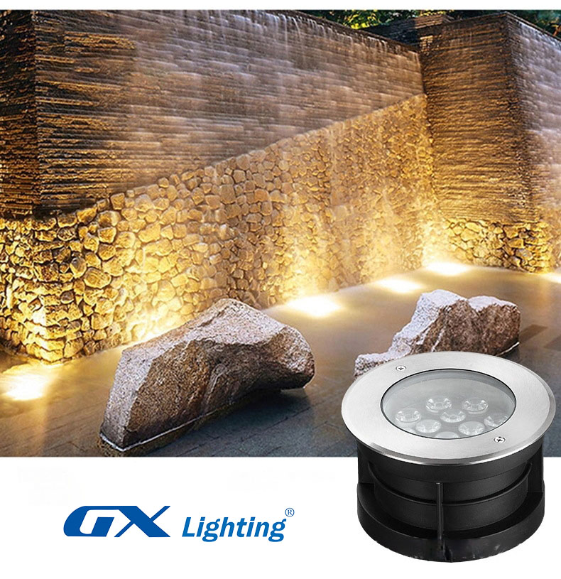 Phối cảnh đèn led âm nước chôn 9W GX-Lighting