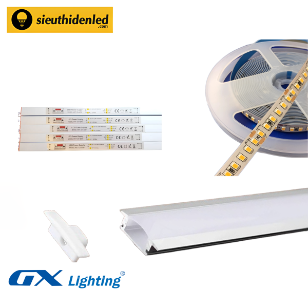 Combo hot - Thanh nhôm + led dây + nguồn dùng cho nhà bếp / tủ quần áo